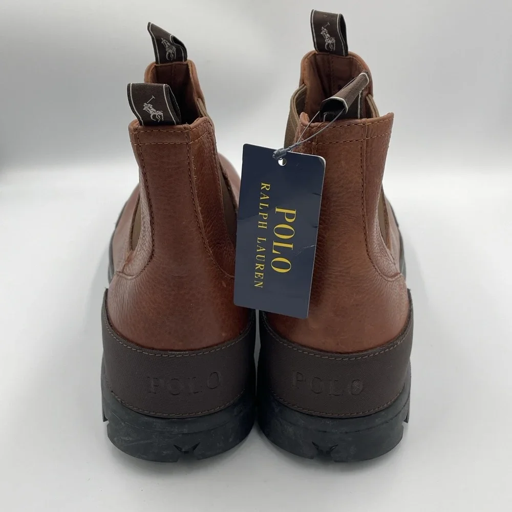 Polo Ralph Lauren Oslo Chelsea Chukka Ranger Leather Boots Brown‎ Men's Size 13